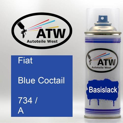 Fiat, Blue Coctail, 734 / A: 400ml Sprühdose, von ATW Autoteile West.